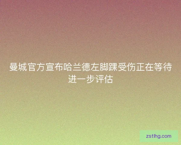 曼城官方宣布哈兰德左脚踝受伤正在等待进一步评估 曼城官方宣布哈兰德左脚踝受伤正在等待进一步评估